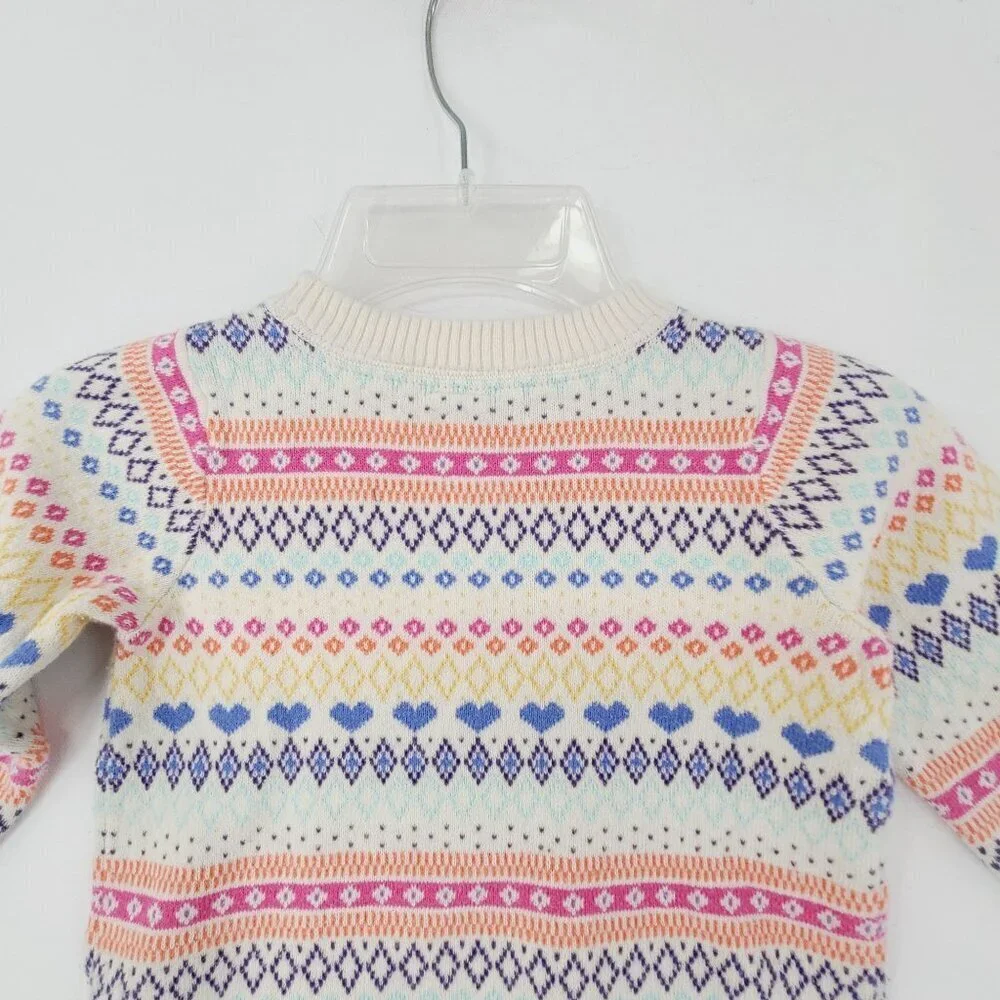 Baby Gap Kids Rainbow Stripe Fair Isle Pullover Sweater Multi Color Size 3 Years